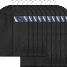 Premium Garment Bags For Clothes - Insect, Moisture, And Mildew-Proof Plastic Suit Covers With Zipper For Closet Organization And Storage