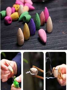 120pcs Backflow Incense Cones, Natural Mixed Fragrance Backflow Incense Cones For Backflow Incense Burner, Yoga Gift