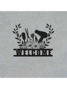 1PC 26x20cm/35x27cm/50x38.4cm Hair Salon Metal Wall Art, Hair Stylish Sign Home Decor - Beauty Studio Metal Sign, Hair Salon Wall Art Decor