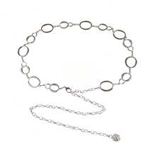 1pc Vintage Metal Waist Chain Fashion Accessory For Women, Versatile Waist Decoration
