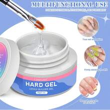 LIMEGIRL Hard Structure Gel 60g Clear/Pink/White LED UV Extension Gel, Strong Reinforcement And Shaping Gel, Suitable For Overlay, Professional Salon And DIY Nail Art - 粉色 - 查看 3