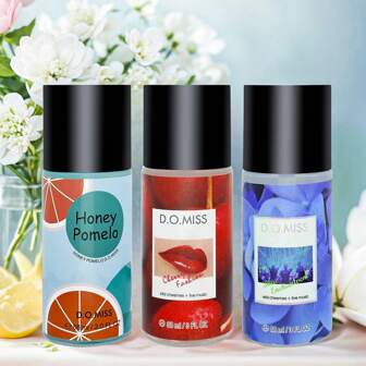 1pc/88ml Air Freshening Fragrance Spray, Exquisite Bottle, Small And Portable, Natural Ingredients, With Honey Grapefruit, Cherry And Other Mixed Fragrances, Suitable For Bedroom Decoration, Kitchen, Car, Office And Other Scenes, Is A Perfect Gift For Family, Relatives And Friends On Birthdays And Graduations