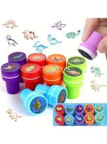 pokemon Pack de 24/12 tampons auto-encreurs de jouets de dessin animé Pokémon, 12 styles de motifs anime mignons, fournitures de scrapbooking pour le dessin DIY et la décoration d'album, excellent cadeau pour l'anniversaire, fête bonus