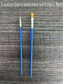 16.5cm Nylon Tip/Flat Brushes, Watercolor Pens, Acrylic Paint Art Brushes, Graffiti Pens, Suitable For Mobile Artists, Art Students, Students, Office School Supplies, Birthday Gifts-Random Color Style
