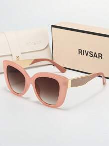Óculos de Sol Polarizados com Strass em Formato de Olho de Gato RIVSAR para Mulheres, Elegantes para Lazer Externo, Festa, Viagem, Óculos de Sol Redondos com Joias em Formato de Olho de Gato, Óculos de Sol de Marca Premium para Presente de Férias, Ótimo para Dia dos Namorados, Natal, Halloween