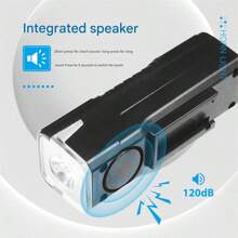 Rechargeable LED Bike Front Light With Horn, 2-In-1 Bicycle Headlight, Long Battery Life, Portable And Convenient For Nighttime Cycling