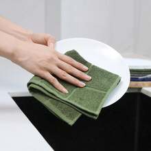 Glynniss Dishcloths Kitchen Highly Absorbent Dish Rags 100% Cotton Dish Cloths For Washing Dishes (Garden Green) - Aqua Sky - View 11