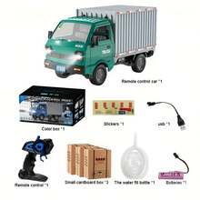 Camión RC todoterreno 1:16 con control remoto 2.4GHz y luces LED, coche RC con puertas y baúl abribles, y efecto realista de vehículo todoterreno, perfecto como regalo para adultos y niños - Blanco - Ver 5