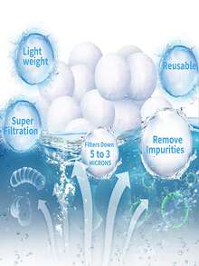 700g/500g/300g/200g Swimming Pool Filter Balls, Reusable Pool Filter Material, Portable, Wet And Dry, Pool Filter Material, Filter Balls Can Replace 45 Kg Of Sand In The Filtration System Of Swimming Pools, Etc., And Can Be Used Continuously For Several Seasons, Suitable For Pools, Outdoor, Indoor, Bathroom - Multicolor - View 7