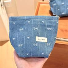 1 conjunto de bolsa de maquiagem azul-claro com estampa de borboleta e coração, estilo férias, bolsa de viagem multifuncional Y2K, bolsa de viagem dobrável de grande capacidade, bolsa leve multifuncional para artigos de higiene pessoal, bolsa clutch, presente para meninas, bolsa organizadora de maquiagem feminina, bolsa de armazenamento de maquiagem, mini bolsa, bolsa de maquiagem de viagem, acessórios de maquiagem, pincel de maquiagem, recipiente de maquiagem, bolsa de maquiagem, itens essenciais de viagem, acessórios femininos, artigos de viagem, bolsa de maquiagem