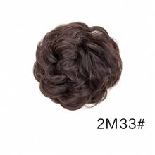 1 pieza Simulación de moño desordenado y ondulado natural, adecuado para usar a diario, sujetadores de coleta, bandas elásticas para el cabello, coleteros, cuerda para el cabello, elásticos para el cabello