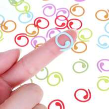 20/50/100 Stück Mehrfarbige Metall Spiral Maschenmarkierer, Offene Metall Maschenmarkierer Häkelmarkierer mit Aufbewahrungsbox, für Häkelkleidung Markierung, DIY Bastelprojekte, Nähgarn Nadel Strickmaschen Verfolgungsmarkierer - Verschiedenfarbig - Übersicht 10