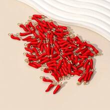 10/20/50pcs Multi-Color Vivid 3D Chili Pepper Pendant, Suitable For DIY Earrings, Necklaces, Bracelets And Keychains - Spicy Style Jewelry Making Components - Chili - View 1