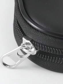 9 Peças Mini Conjunto de Pincéis de Maquiagem, Kit de Viagem Portátil, Adequado para Iniciantes, Pincéis de Pó e Contorno com Nécessaire Preto