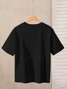 4-15 years old boys' T-shirts + cotton T-shirt + shipped from Mexico + high-quality breathable fabric + sport short-sleeve round-neck casual boy T-shirt + boys' summer round-neck short-sleeve T-shirt cotton printed top White Cars - Negro - Ver 3