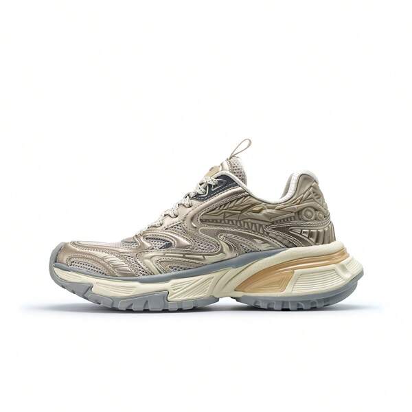 BASLS Men's 2025 New Thick Sole Dad Chunky Sneakers, Anti-Slip Wear-Resistant Breathable Casual Fashion Shoes, Versatile Street Style Couple Outdoors All Season