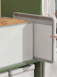 1 Stück große faltbare Aufbewahrungsbox - einfach zu falten, mit Deckel, Mehrzweck-Aufbewahrungsbehälter, Organisationskorb, stabiler und strapazierfähiger Aufbewahrungskorb mit Schutzhülle - ideal für Zuhause, Schlafzimmer, Schrank, Büromaterial, Babyartikel-Lagerung, kann Kleider, Hosen, Schuhe, Jeans, Stiefel, Röcke usw. aufbewahren. Geeignet für Schlafzimmer, Lagerung, Haushaltsorganisation, Damen-Weißt-Shirts, Damen-Schwarze Hosen, Damen-Winterkleidung, Kleider usw.