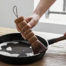 1pc, Natural Palm Cleaning Brush, Dish Brush, Pot Brush, Can Be Used In The Kitchen Without Damaging The Non-Stick Coating Of The Pot, With Soft Hair For Household Cleaning Brush, Cleaning Supplies, Cleaning Tool Handcrafted Brown-Haired Purple Bamboo-Handled Tea Brush, Tea Set Accessory, Brush Person Kitchen Brush With Ergonomic Handle Multipurpose Dish Brush For Removal Compact Design For Dishes Bowls Tea Brush Supplies