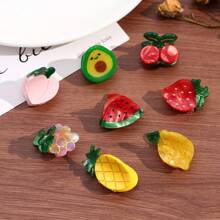 1pc Premium Strawberry & Cherry Handmade Acetate Hair Claw Clip Hair Clips Hair Jaw Clip Hair Clamps Hair Clutch Hair Catcher Clip