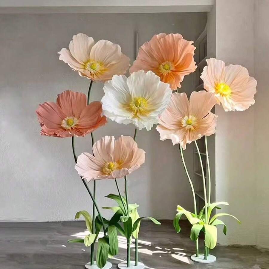 巨型人造花摄影道具舞台布置婚礼纸花橱窗展示节日派对装饰用品 - 彩色 - 查看 1
