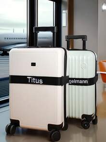 Customized Embroidered Luggage Strap (180cm X 5cm): Can Embroider Your Name/Text, Personalized Luggage Belt, Embroidered Strap, Luggage Identification Tag, Gift For Her, Travel Accessory - Multicolor - View 9