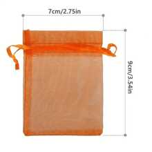 10pcs/100pcs Red Organza Drawstring Pouches 2.75"X3.54", Jewelry Gift Bags For Wedding, Birthday Party, Decorative Fabric Pouches, Makeup Bags, Party Supplies