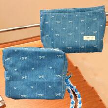 1 conjunto de bolsa de maquiagem azul-claro com estampa de borboleta e coração, estilo férias, bolsa de viagem multifuncional Y2K, bolsa de viagem dobrável de grande capacidade, bolsa leve multifuncional para artigos de higiene pessoal, bolsa clutch, presente para meninas, bolsa organizadora de maquiagem feminina, bolsa de armazenamento de maquiagem, mini bolsa, bolsa de maquiagem de viagem, acessórios de maquiagem, pincel de maquiagem, recipiente de maquiagem, bolsa de maquiagem, itens essenciais de viagem, acessórios femininos, artigos de viagem, bolsa de maquiagem