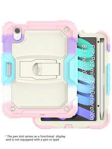 适用于 iPad (A16) 第 11 代/Air11/Air13 M3 (2025) 第 9/8/7 代 (2021/2020/2019) 的重型防震保护壳，坚固耐用的硬壳保护套，内置支架，适用于 10.2 英寸 iPad 2021/2020/2019。 - 迷彩粉紅 - 查看 9