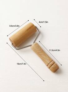 1 pieza Rodillo multiusos de plástico, rodillo para masa de plástico, cortador de pasta de acero inoxidable de 6 ruedas, rodillo de madera, rodillo de haya, rodillo para masa de pizza, utensilios de cocción, accesorios de cocina