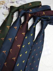 1pc Unisex Animal Pattern Polyester Necktie, Workplace AccessoryMen Necktie - Multicolor - View 12