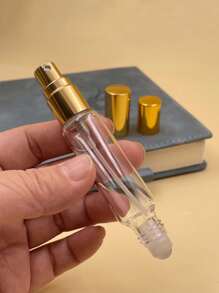 10ml Perfume Spray Bottle With Roller Dual-Use Essential Oil Bottle - Roll-On And Spray Transparent Glass Bottles Refillable Spray Bottle Portable Cosmetic Bottle Multi-Purpose Portable Fragrance Vial Perfume Sample Dispenser Bottles For Perfume And Skincare - Refillable And Travel-Friendly Travel Essential Accessories For Outdoor Office Back To School