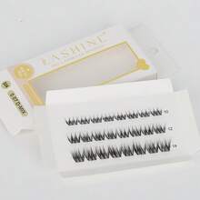 Lashine LASHINE 24 Clusters Individual Cluster Lashes 0.07mm D Curl DIY Lash Extension 10mm-14mm Mixed Lash Extensions Lash Clusters Individual Fluffy Lashes Soft And Natural Fluffy False Eyelashes Individual DIY Eyelash Extension At Home