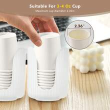 一次性纸杯架，塑料浴室杯架，漱口水杯架，浴室和厨房多功能杯子整理架（半透明）