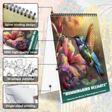 Two Adult Coloring Books With 54 Exquisite Patterns, Unique Design, Spiral Binding, Single-Sided Printing, 11.2 X 8.2 Inches, Different Themes, Suitable For Friend Gatherings, Family Dinners, Birthday Gifts, Christmas Gifts, New Year Gifts, Christmas Gifts, Anniversary Gifts,Back To School,School Supplies