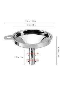 2pcs Stainless Steel Funnel With , Minimalist Design Kitchen Funnel