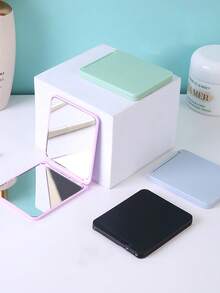 1pc Ultra-Thin Portable Double-Sided Mini Makeup Mirror, Compact And Convenient For Touch-Ups Anytime, Travel-Friendly, Desktop Cosmetic Mirror, High-Definition Portable Makeup Mirror, Lipstick Pocket Mirror, Double-Sided Mirror, Essential For College Girls - Multicolor - View 8