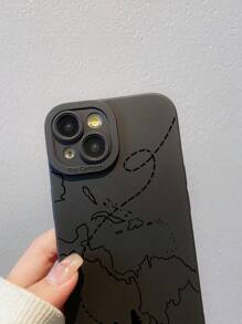 حافظة هاتف سوداء مع ديكور كاميرا بنمط مسار طائرة، متوافقة مع Apple 16 Pro Max، 16E، 14، 13، 12، 11 Pro MAX، XS Max ، XR، 8، 7، 6S، Plus، Mini و Galaxy A13 5G، S21 FE 5 G، A21S ، A34،A12،S21، STC. هدية مضادة للسقوط لعيد الميلاد أو صديقتك/صديقك
