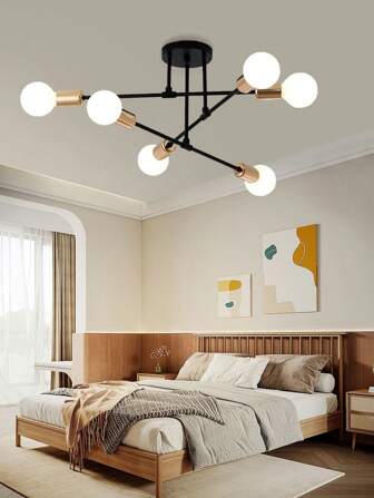 1 Stück moderne, kreative Mehrflammige Hängeleuchte aus Eisenkunst, E27 Fassung, Hartverkabelung, geeignet für Schlafzimmer, Wohnzimmer, Esszimmer, ohne Glühbirne