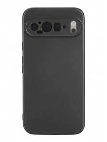 1pc Liquid Silicone Phone Case, White/Pink, Shockproof Protective Cover Compatible With Google Moto G85 - Black - View 3