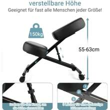 Sedia ergonomica per inginocchiarsi, più spessa e migliorata, sgabello per ginocchia regolabile, sedia per la correzione della postura, sedia ortopedica per inginocchiarsi, per casa e ufficio