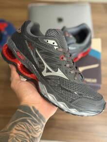 Men's Gym Walking Shoes Wave Creation 20 Springs Sports Shoes - 紅色石墨 - 查看 4