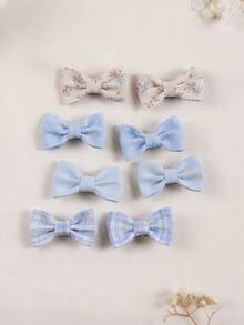 Juego de 8 pinzas de pelo con mariposas para niños, pinzas de pelo con mariposas de colores claros, lindas y versátiles