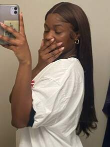 直发夹式真人发片，5 个夹子一体式巴西雷米真人发片深棕色 2# 颜色接发 - Dark Brown - 查看 3