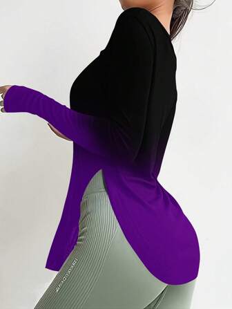 Damfitnessyogatopp, snabbtorkande tröja för löpning, gym och träning, stretchigt kompressionsunderställ