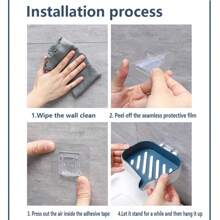 2pcs/1pc Wall-Mounted Soap Bar. Household Bathroom Storage Rack With Drainage. Household Soap Bar, No Need To Drill Holes, With A Drain Rack. High-End New Soap Stand In The Bathroom. Double-Layer Storage Rack In The Bathroom. Back To School