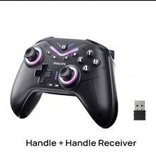 PHILIPS Controlador de juego DLK5070 Panel magnético extraíble Giroscopio de seis ejes incorporado Sensación suave Antivibración estable Cambio de modo flexible Gatillo Hall doble Gris y negro - Gris negro - Ver 2