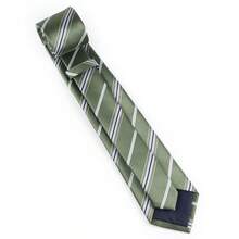 ZONFAZ Men's Striped Tie 7.5cm Tie Green Orange Stripes Ties Business Meeting Suit Wedding Party Office Tie Men's Gift Accessories - Multicolor - View 3