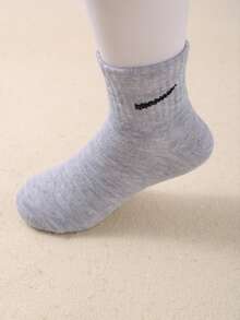 20 Pairs Kids' Socks - Black & Gray Sport Grew Socks For Boys & Girls (1-14 Years), Breathable Stretchy Athletic Socks For School, Running, Daily Wear | Soft Comfortable Unisex Socks For Teens & Children