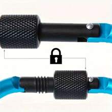 5pcs /2pcs/ Outdoor Aluminum Alloy Material Mountain Climbing Buckle D-Shaped Lock Buckle, Metal Hook Keychain, Spring Hook, Suitable For Outdoor Sports Camping, Hiking, Fishing, Rafting