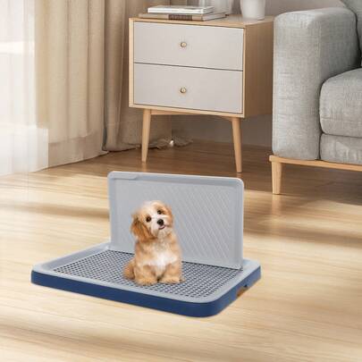 kangten Dog Potty Tray, Pet Dog Puppy Potty Tray With Wall, Pee Pad Holder Dog Toilet Potty Training Tray